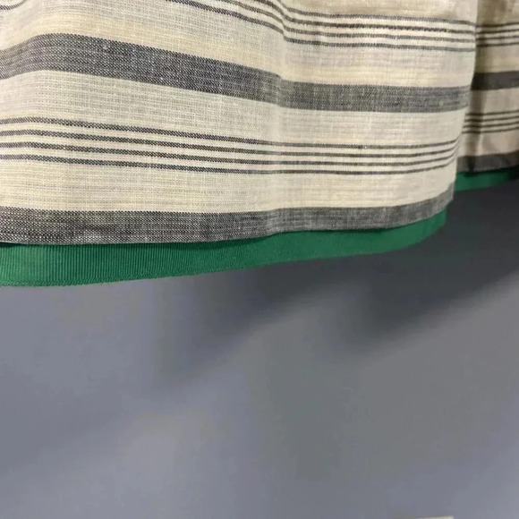 Anthropologie Maeve Changing Stripes Dress Beige Yellow Black Green Size 2 - Picture 6 of 15